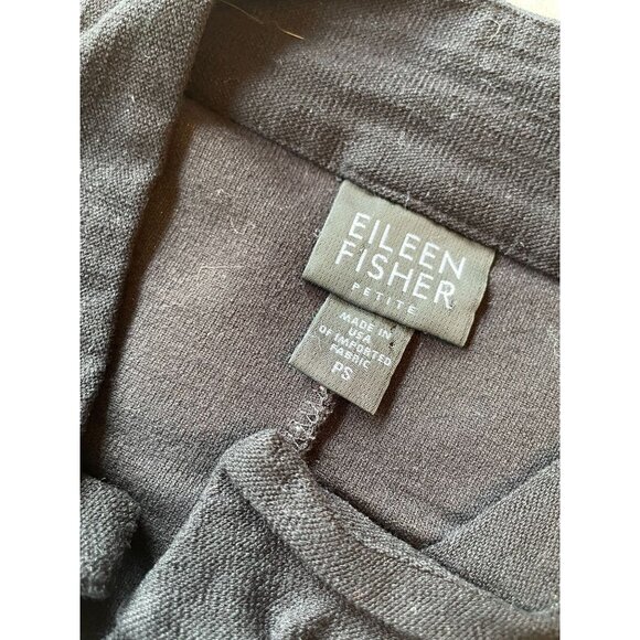 Eileen Fisher Petite Light weight PS Black Zip-Up Jacket Academia - Picture 3 of 7